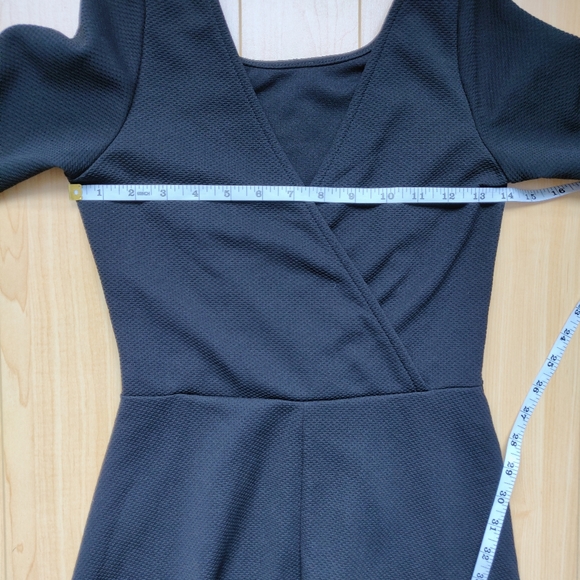 The Vanity Room Little Black Dress Wrap Style Long - Picture 6 of 8